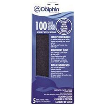 LINZER Blue Dolphin Silicon Carbide Drywall Sheets, 4.18 x 11 in., 100 Grit, 5PK 1030924